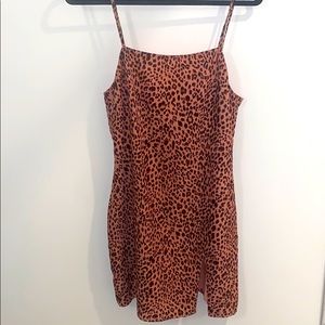 Pink cheetah patterned dress